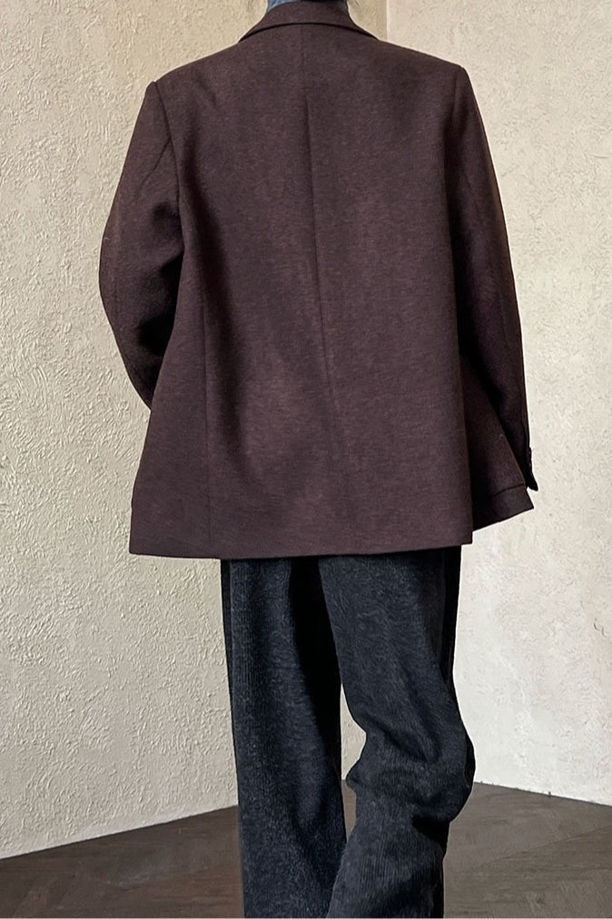 Blazer aus Wollmischung mit lockerem Schnitt