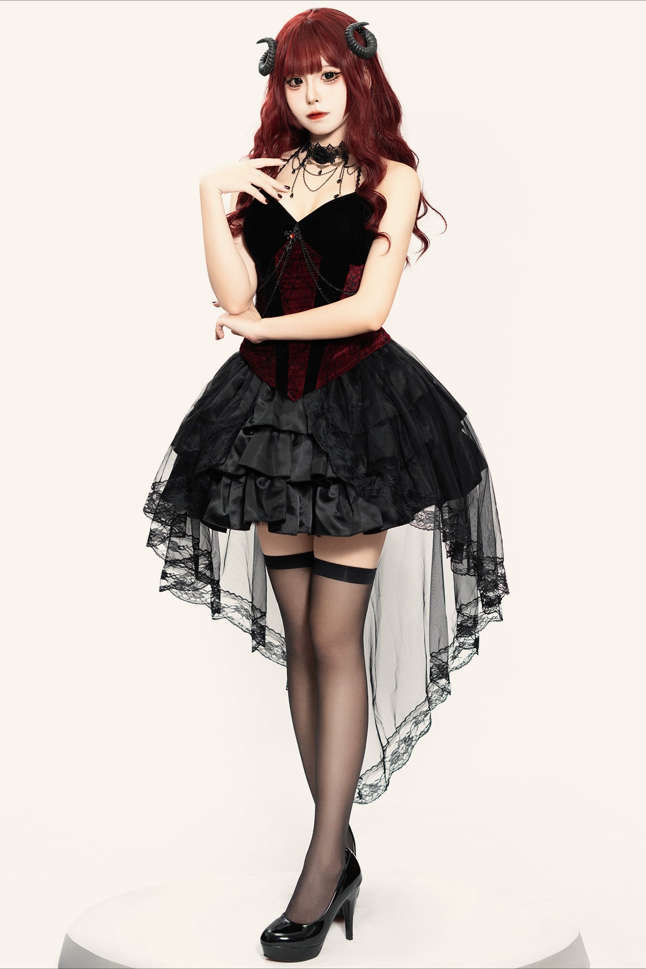 Vestido Gótico de Encaje Vampiro