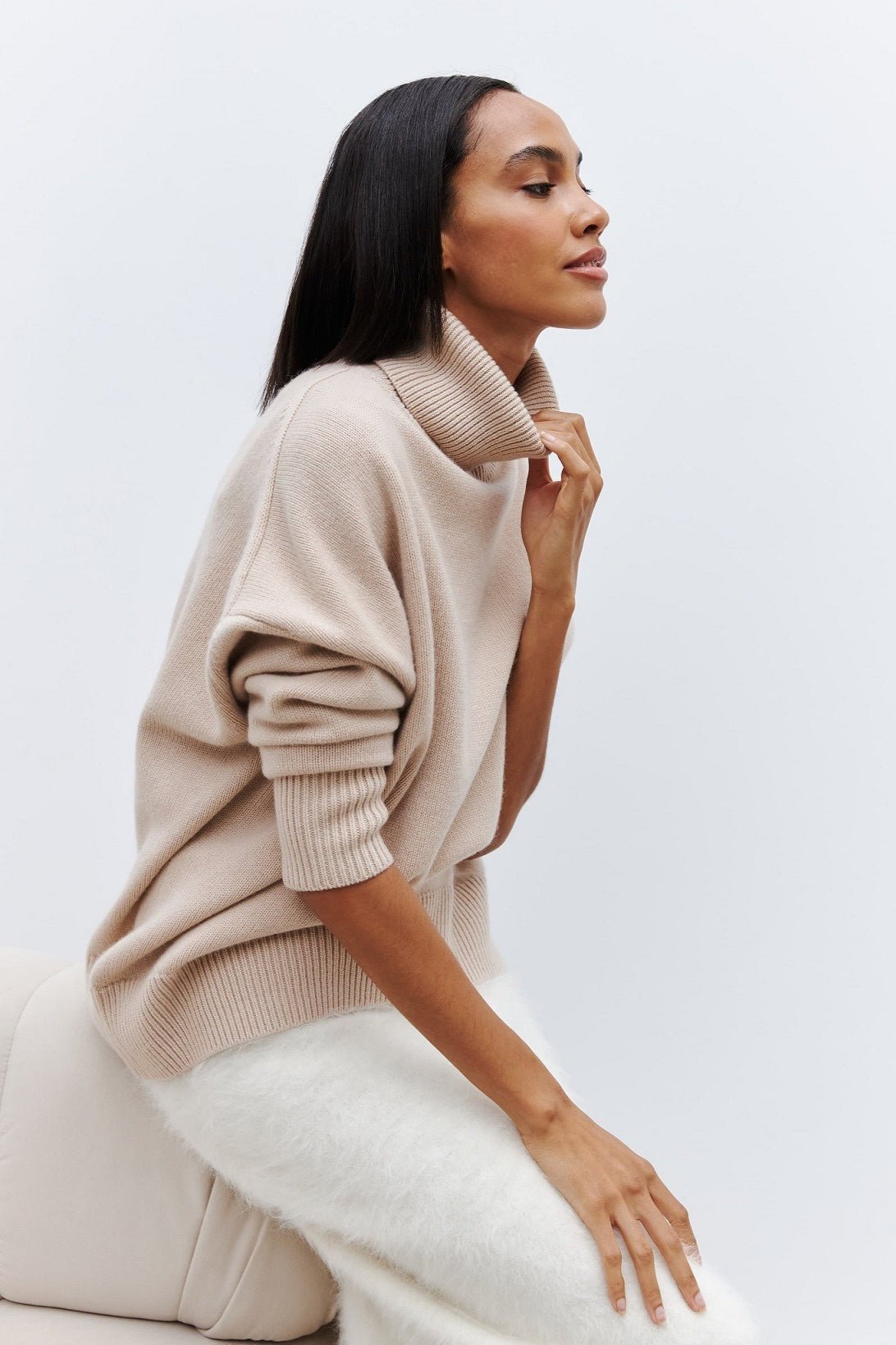 Anti-Pilling Loose Turtleneck Sweater