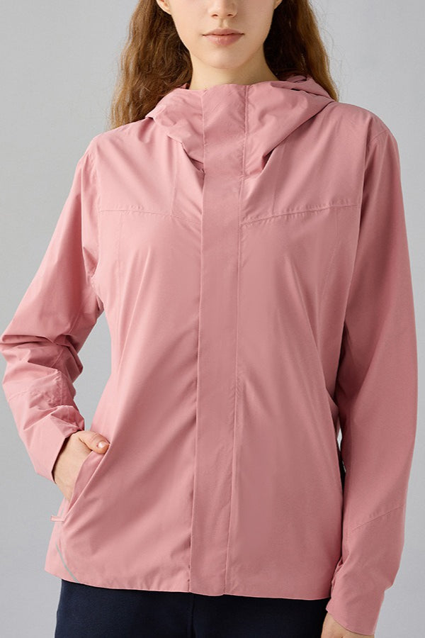 Veste à capuche doublée en polaire coupe-vent