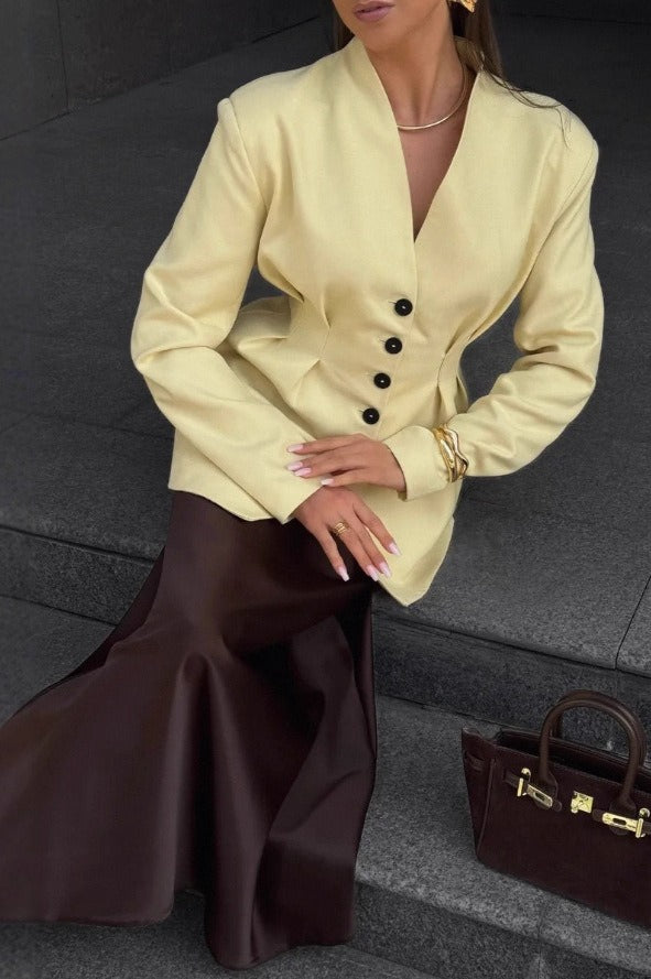 Blazer elegante de manga larga