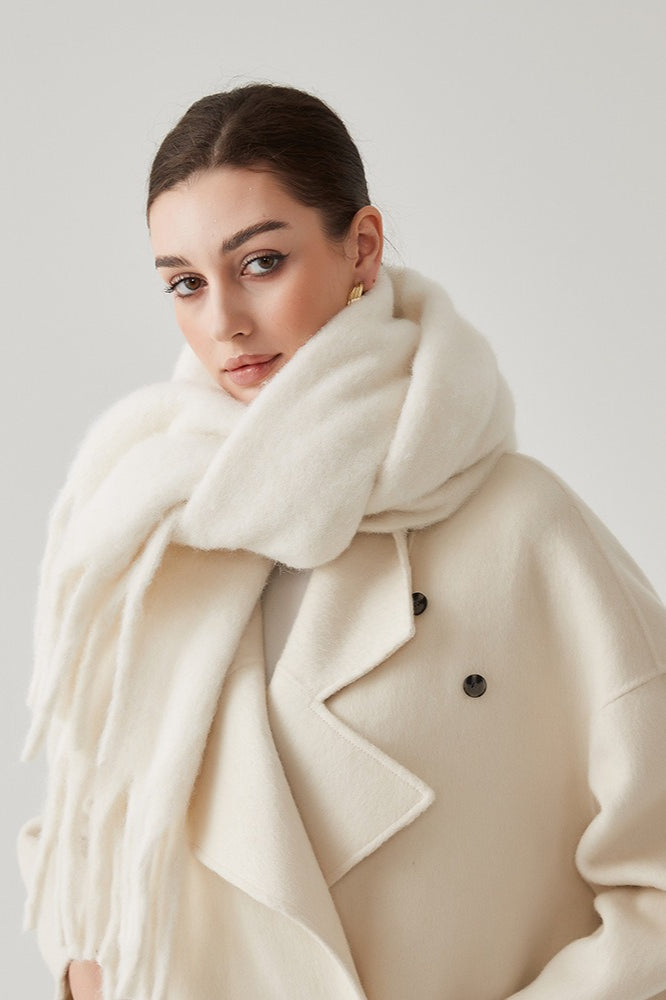 Wool Blend Blush Pink Scarf