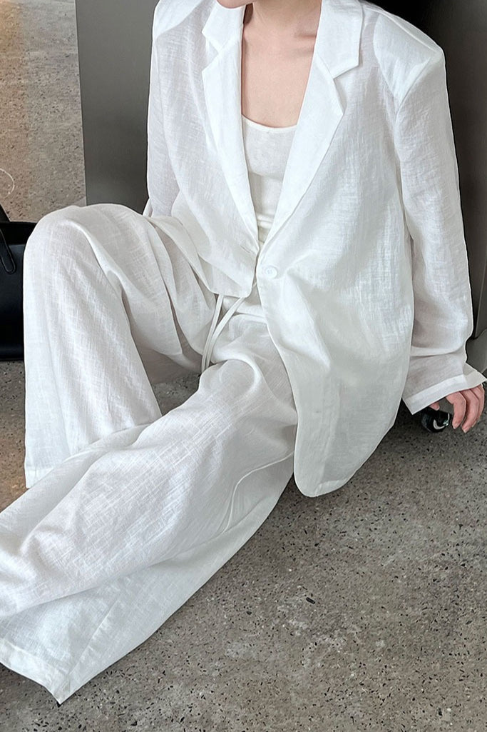 Blazer ligero con apariencia de lino