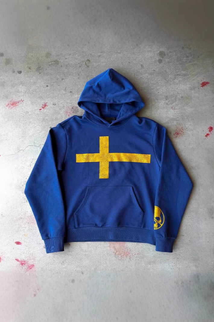 Felpa con cappuccio unisex larga alla moda retrò per stampa 3D