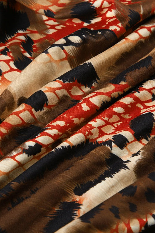 Rückenfreie Bluse mit Trägern und Muster