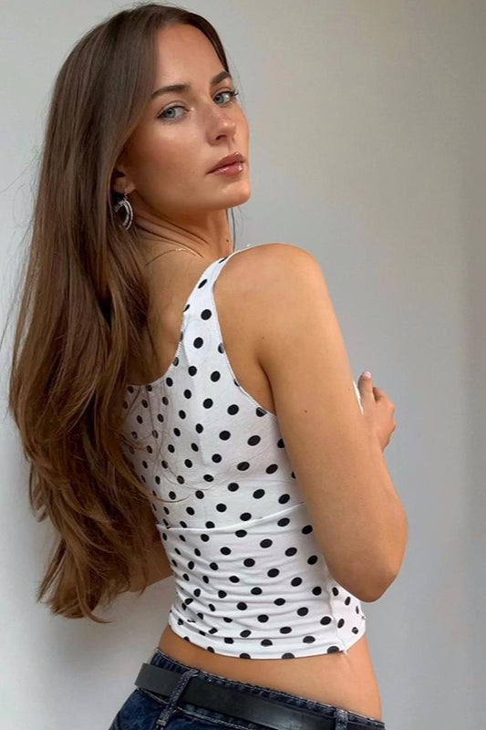 Top Cropped de Poás com Decote em V e Amarração na Cintura