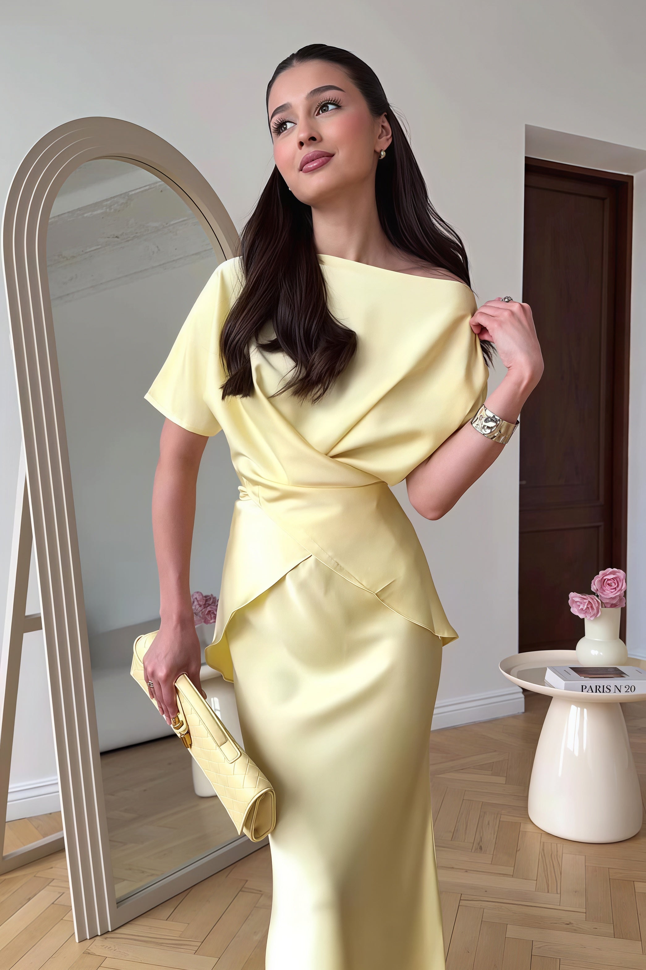 Flowy Elegant Short Sleeve Skirt Set