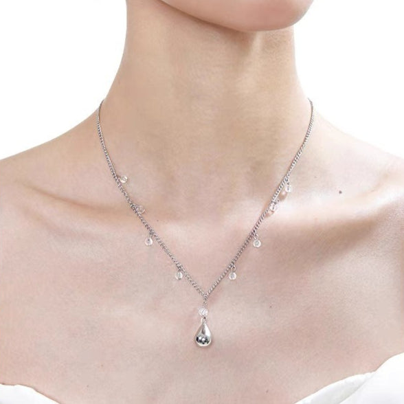 Collier empilable à double couche perle Waterdrop