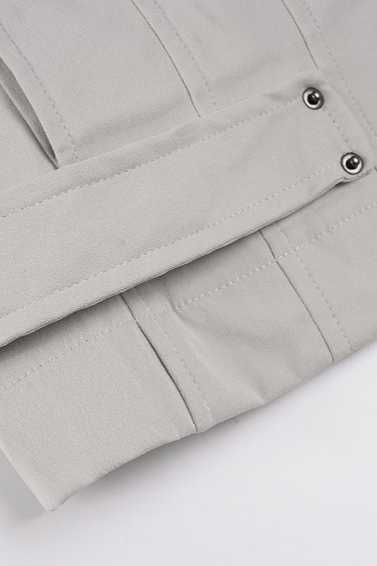 Veste utilitaire unie à fermeture éclair