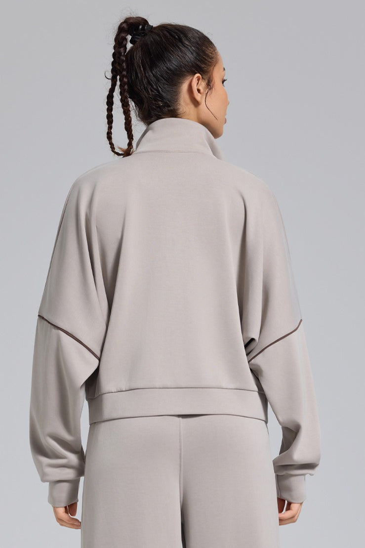 Zip Cardigan Loose Athletic Outdoor Yoga Long Sleeve Jacket