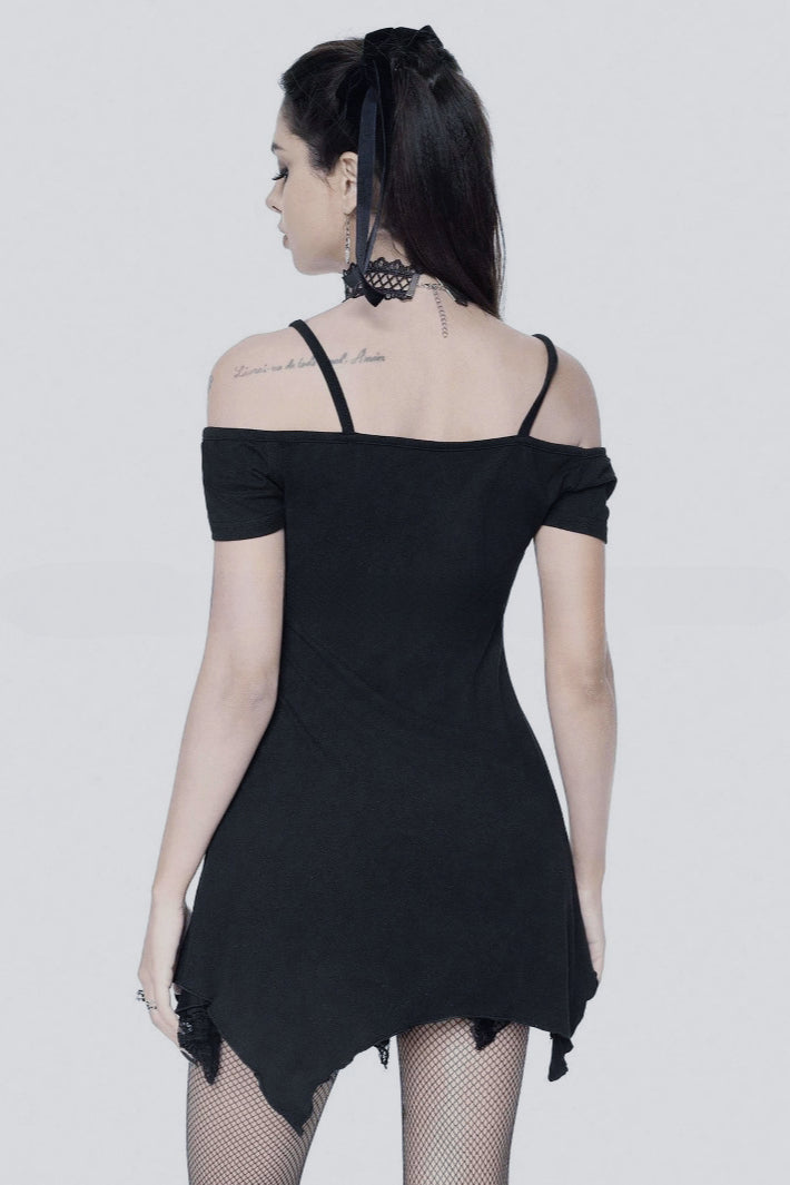 Vestido gótico de encaje transparente