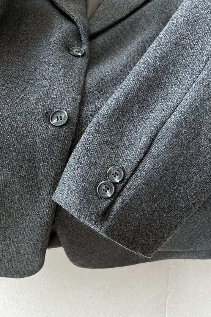 Blazer aus Wollmischung mit lockerem Schnitt