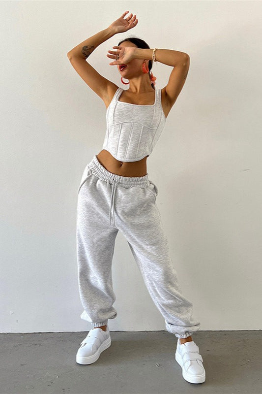 Tank Asymmetrisches Saum Dreiteiliges Set