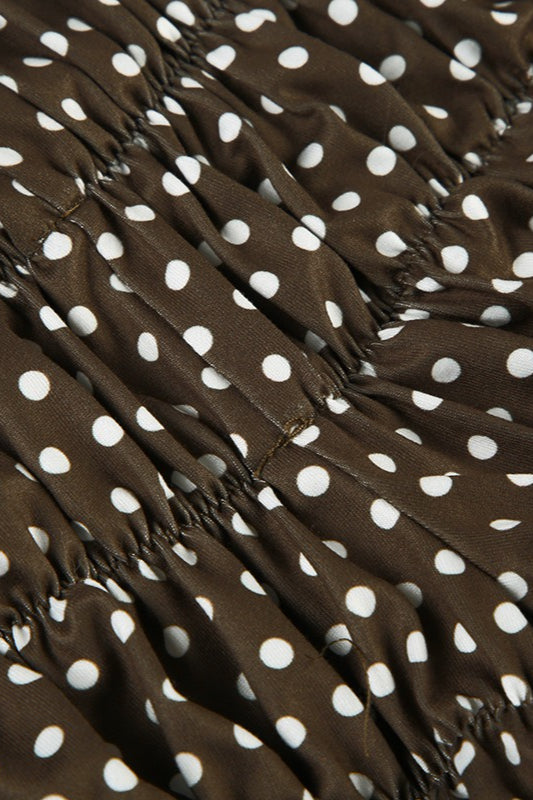 Skládané dvoudílné plavky s puntíky