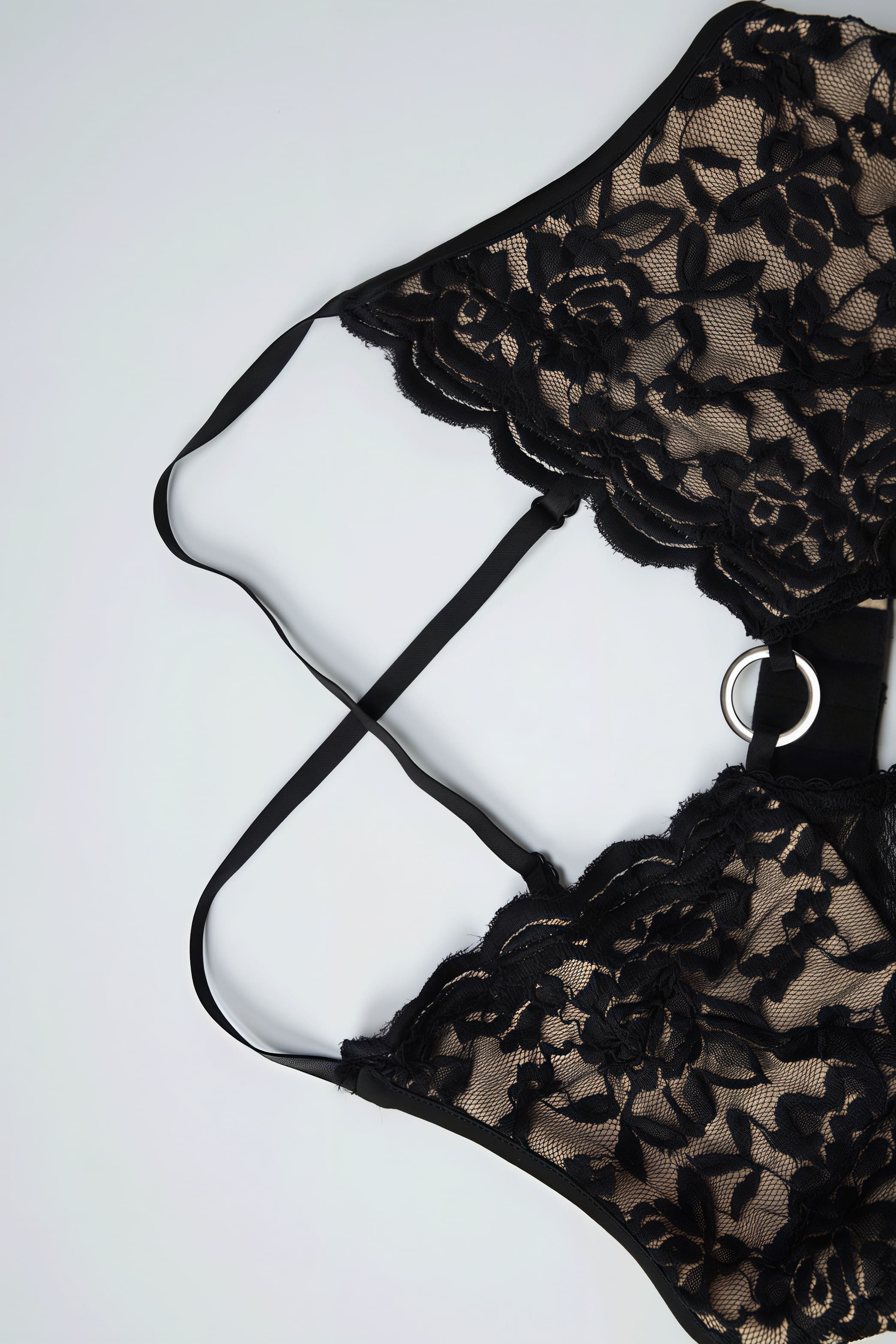 Sexy Spitzen trägerloses eng anliegendes Maxikleid