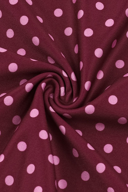 Robe longue dos nu à pois séduisante