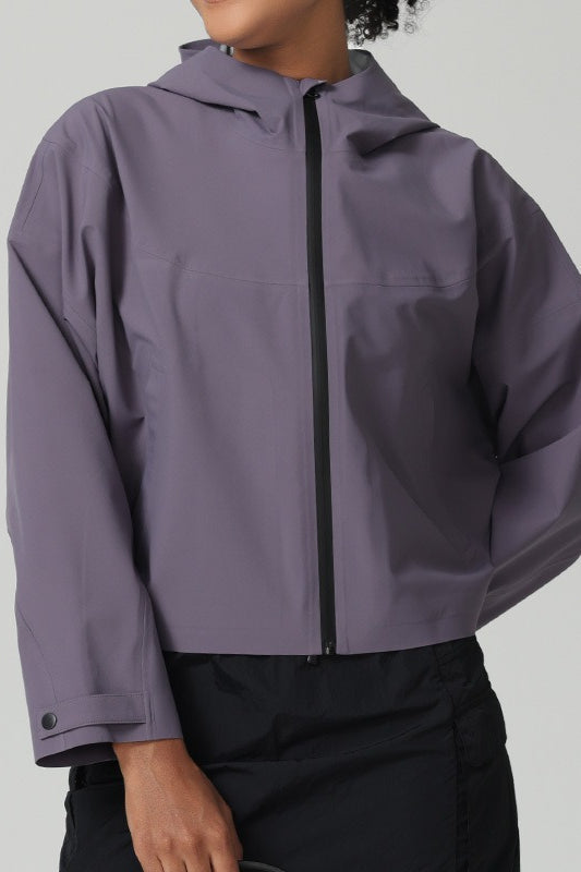 Wasserdichte Windjacke mit lockerem Schnitt