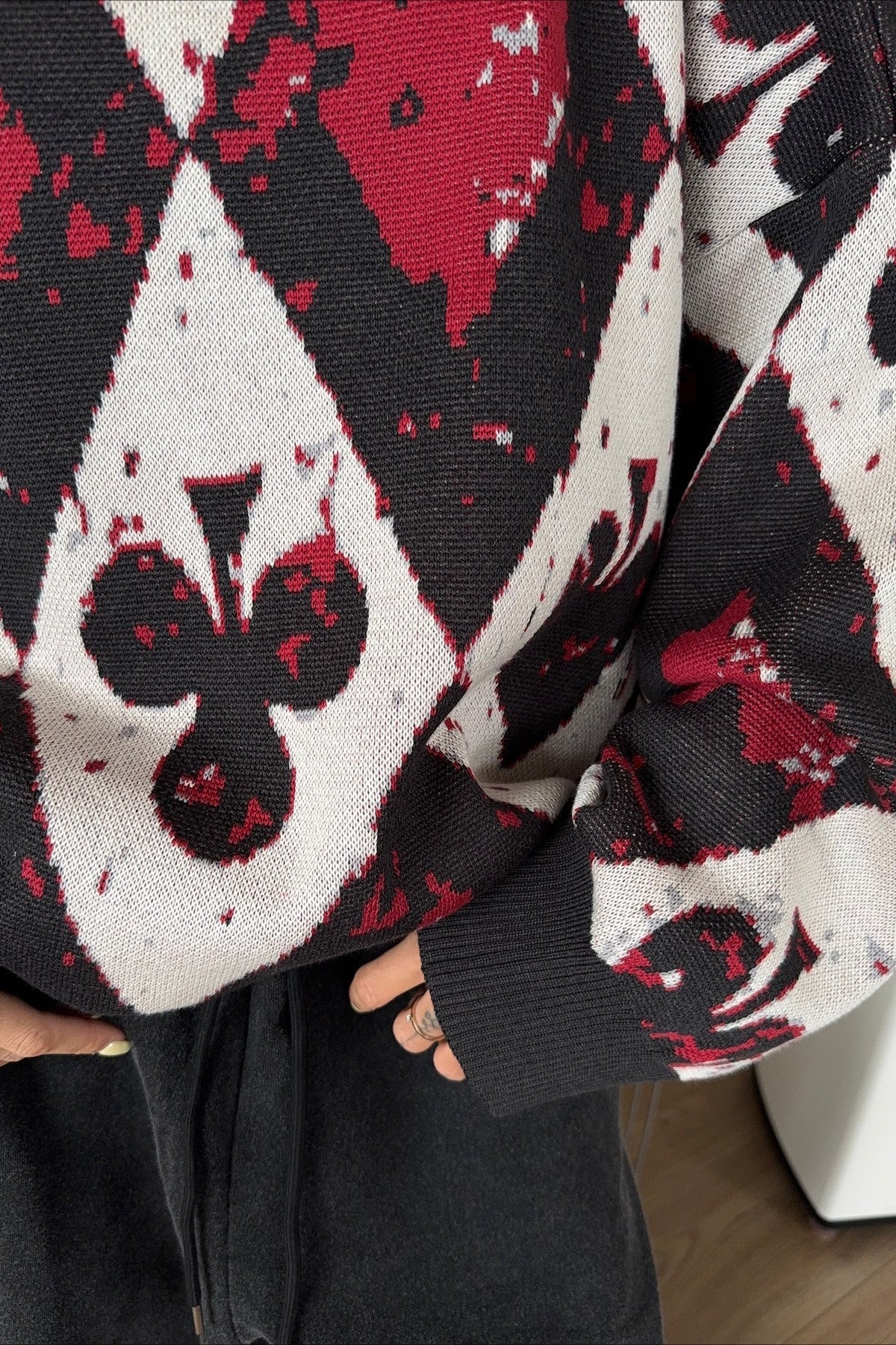 Plaid Gothic Y2K Edgy Trendy Knit Sweater