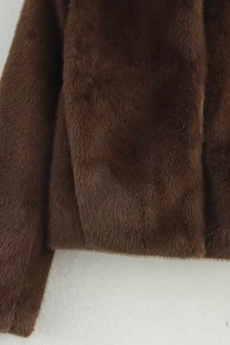 Chaqueta de manga larga de felpa suave
