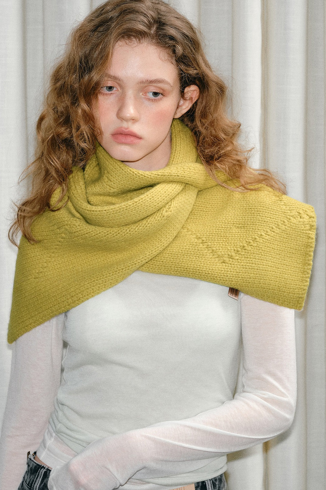 100% Wool Buttoned Convertible Scarf