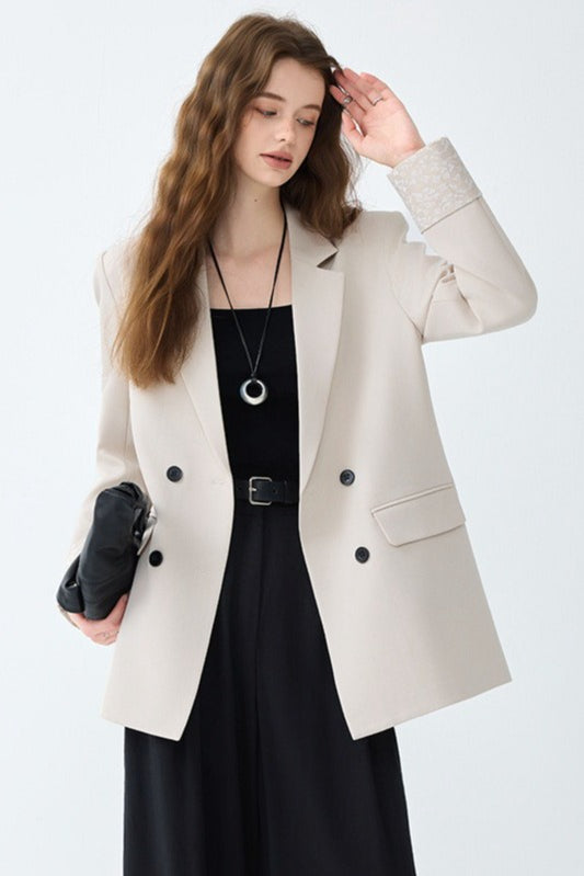 Volný střih sako s dlouhým rukávem