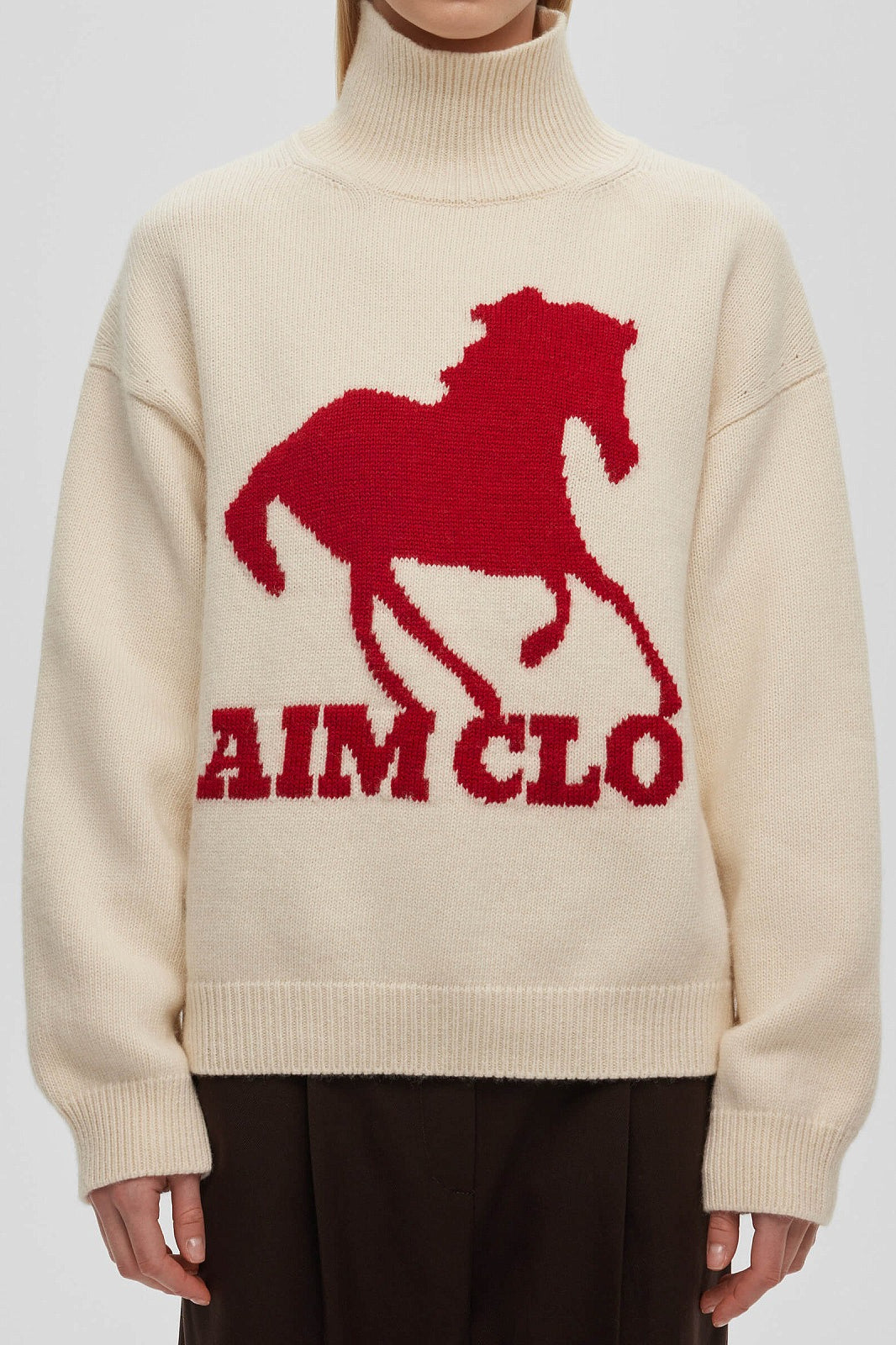 Sudadera de cuello alto con estampado animal y bloques de color