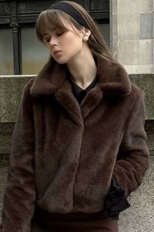 Chaqueta de manga larga de felpa suave