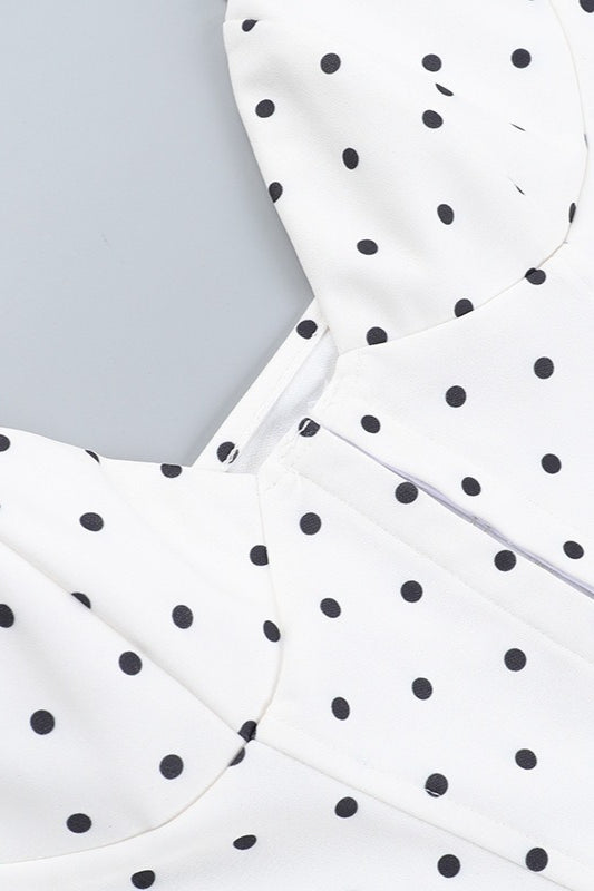 Corsetto a pois con scollo a V