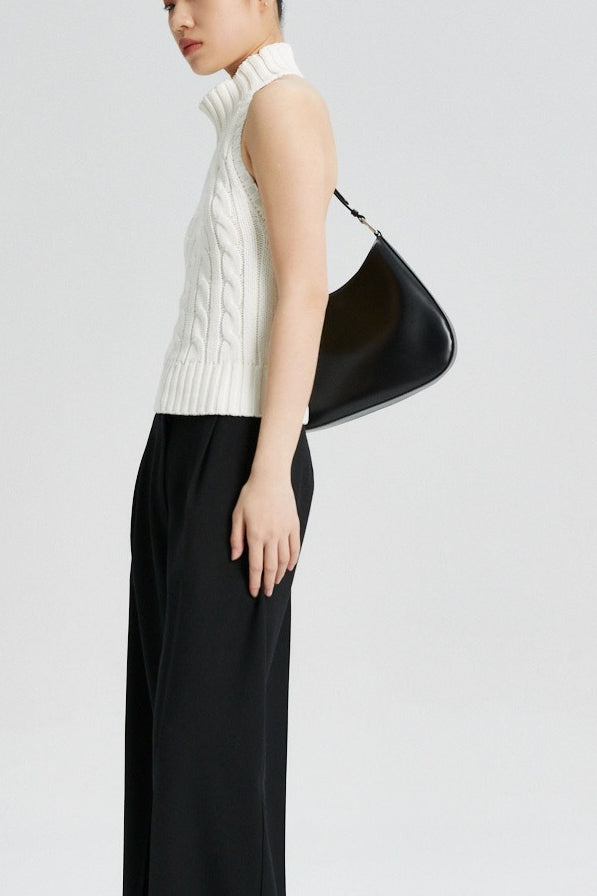 Zopfmuster Häkel-Bustier Oberteil