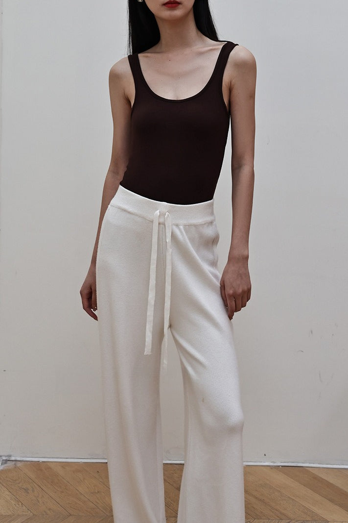 Maglia senza maniche in misto lana