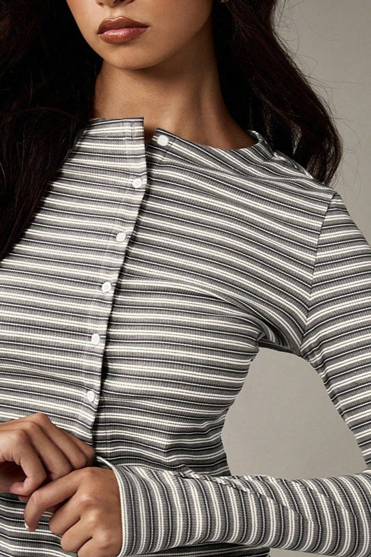 Conjunto Fácil de Dos Piezas con Cordón a Rayas