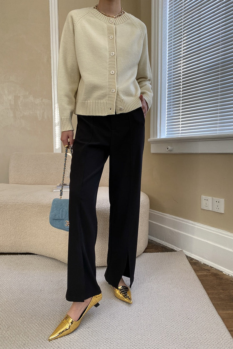 Cárdigan raglán con botones de jade