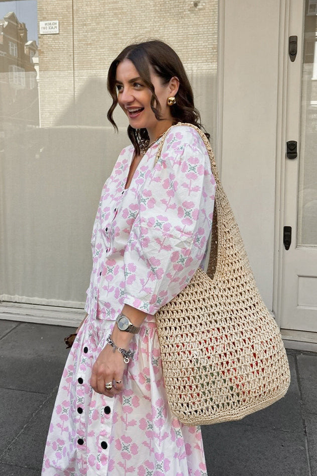 Printed Design Top A Line Two Piece Set