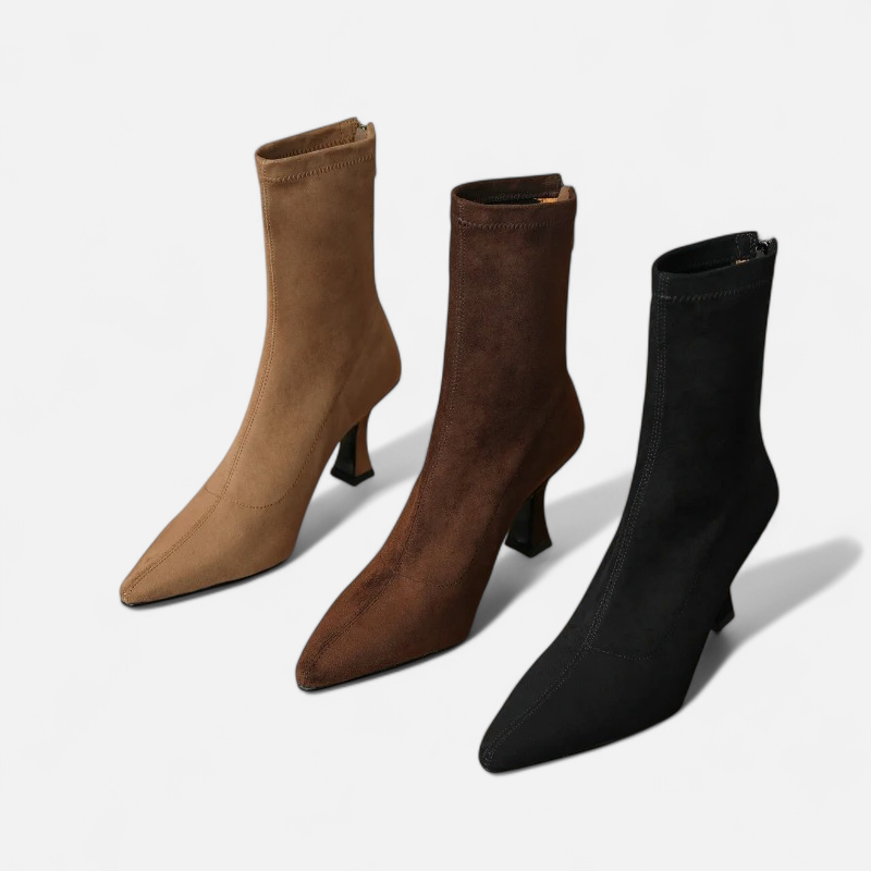 Bottines à Bout Pointu et Petit Talon Fin pour Femme – Silhouette Affirmée, Élégance Sensuelle