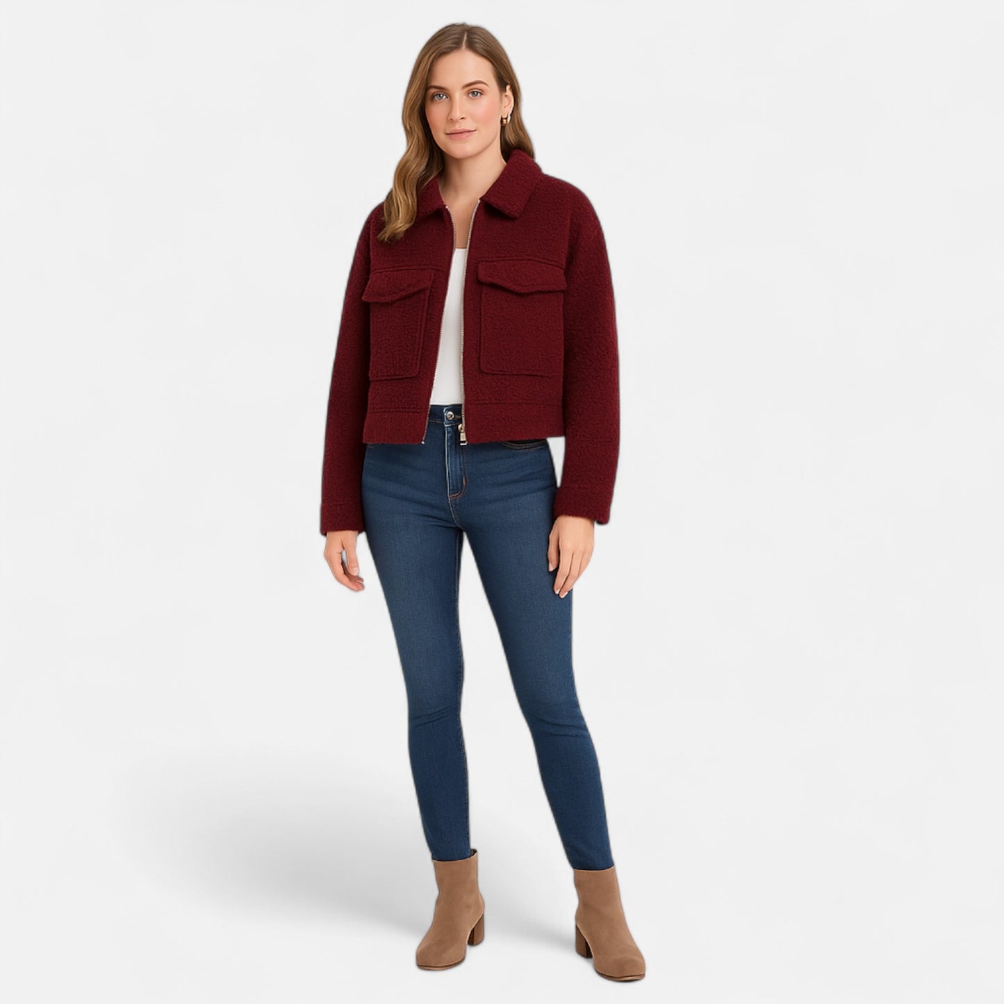 Viventi | Blouson Bomber Zippé pour Femme – Style Contemporain, Confort Quotidien