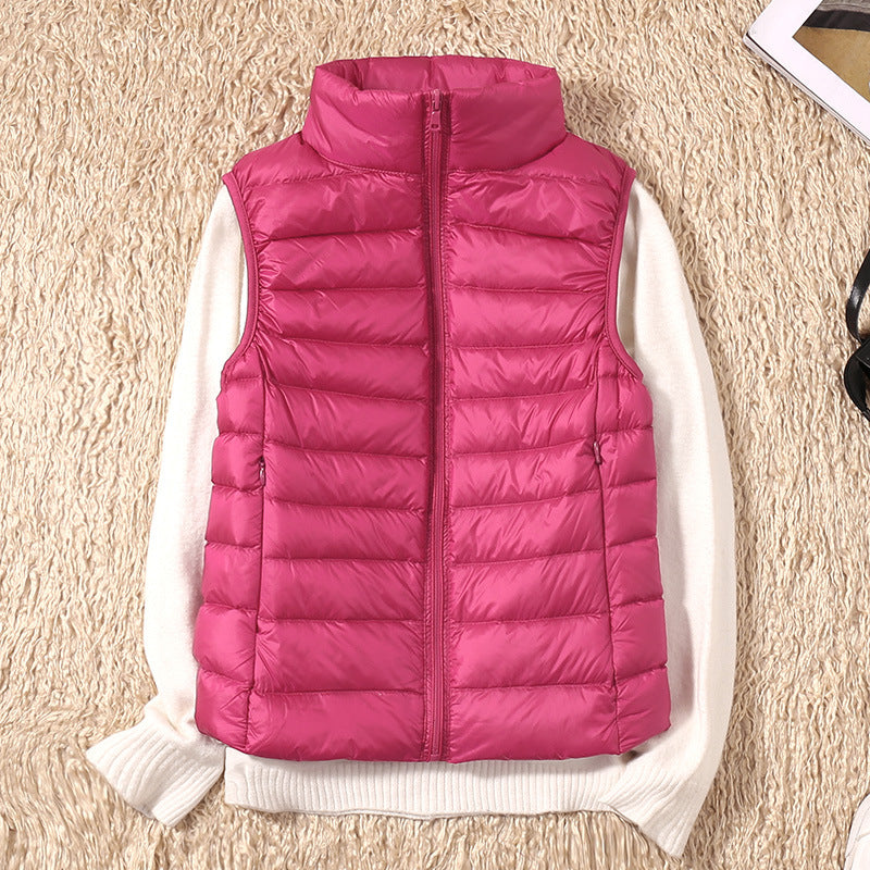 Gilet matelassé femme col montant sans manches