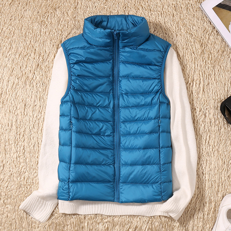 Gilet matelassé femme col montant sans manches
