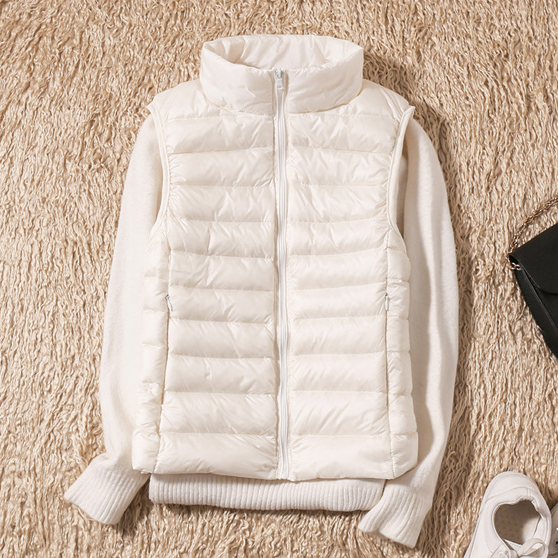 Gilet matelassé femme col montant sans manches