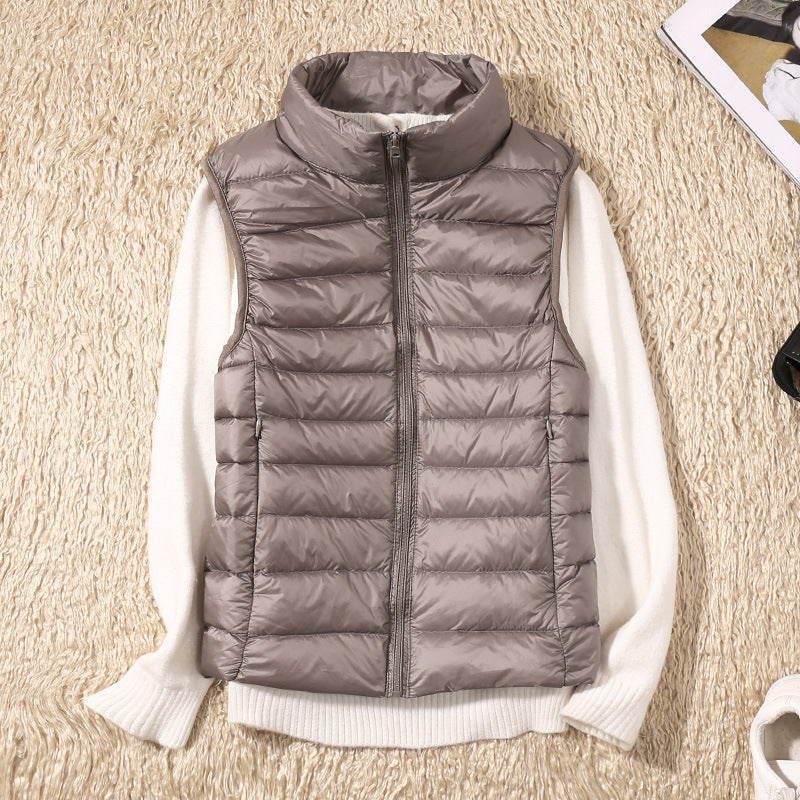 Gilet matelassé femme col montant sans manches