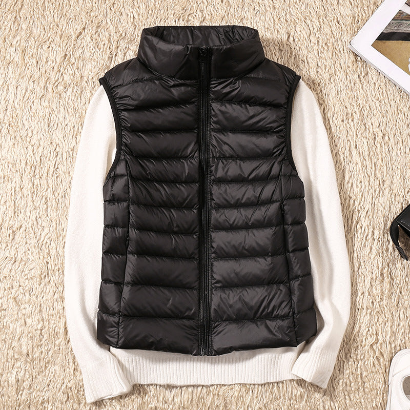 Gilet matelassé femme col montant sans manches