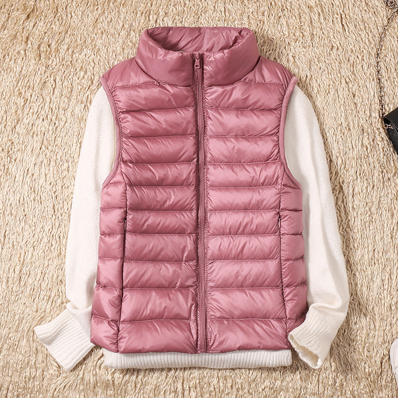 Gilet matelassé femme col montant sans manches