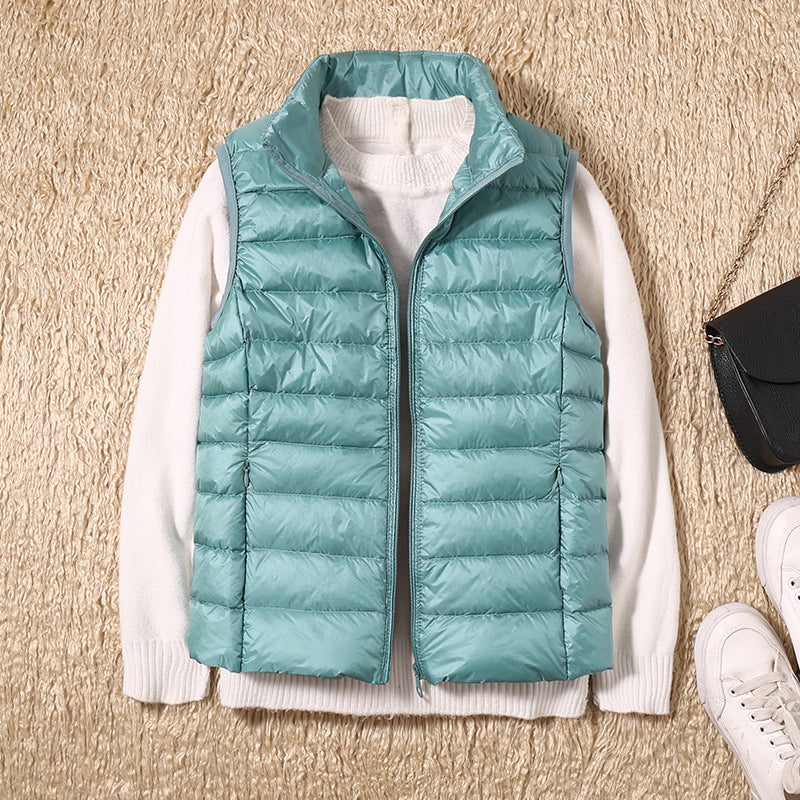 Gilet matelassé femme col montant sans manches