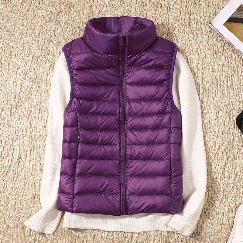 Gilet matelassé femme col montant sans manches