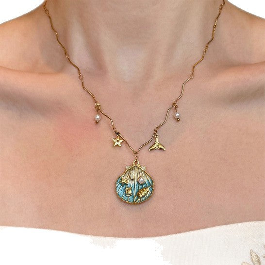 Collana a strati con perline in stile bohémien d'epoca