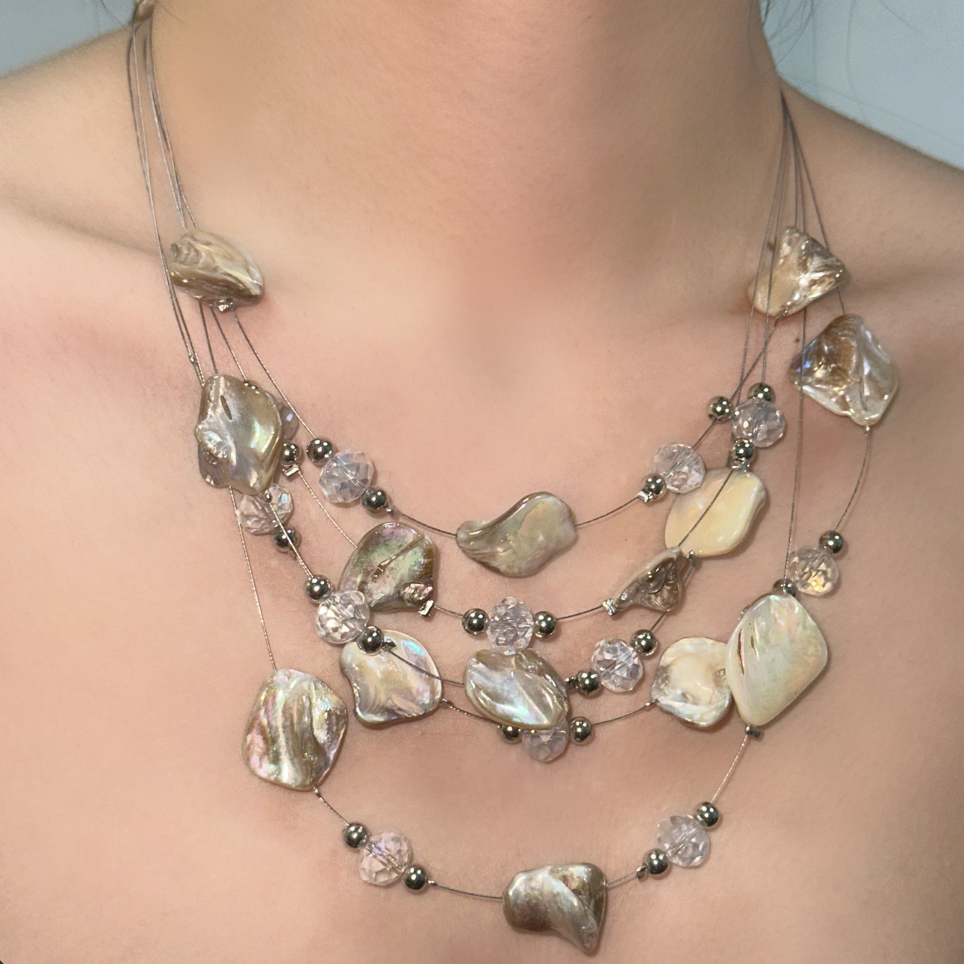 Collana Minimalista Boho Irregolare con Conchiglia