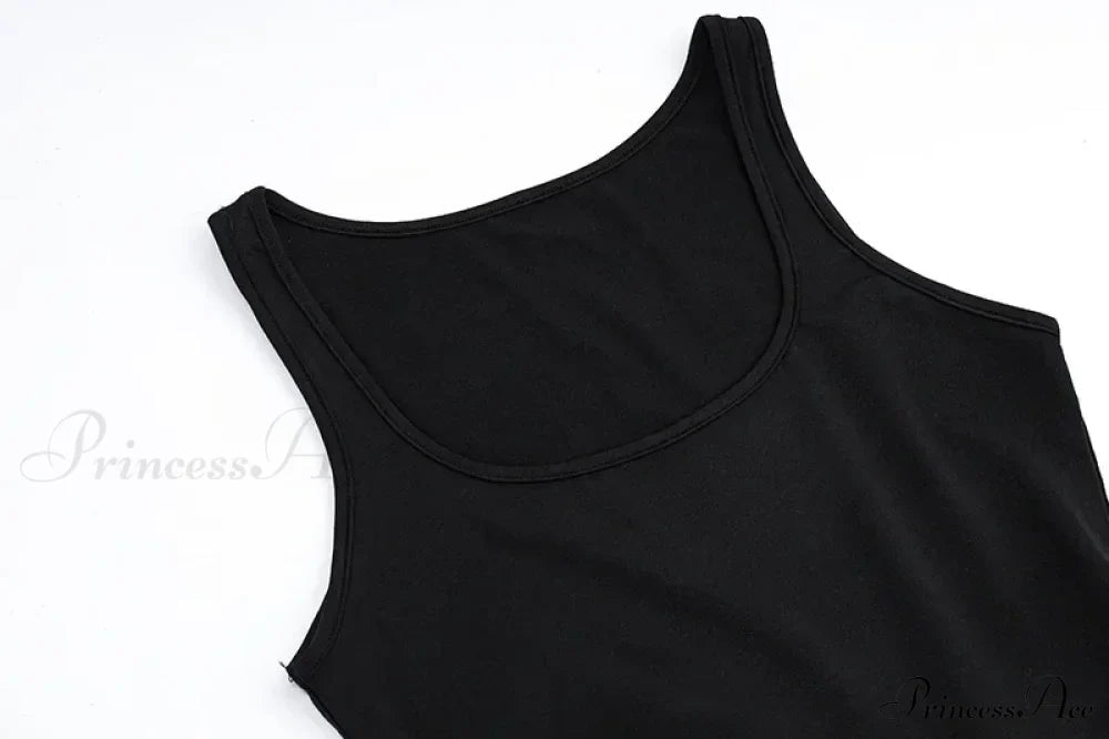 A Line Sleeveless O Neck Summer Casual Party Beach Club Midi Dress