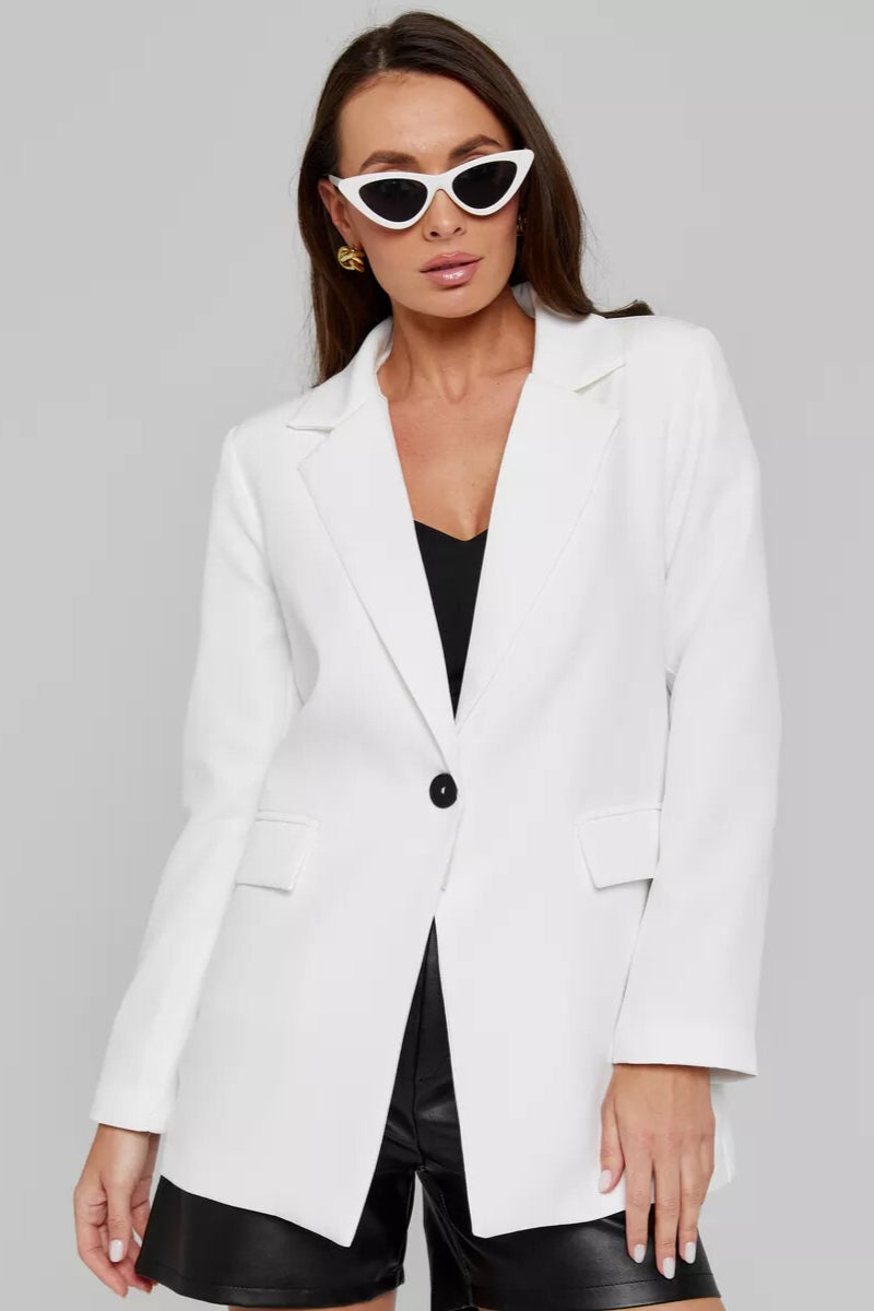 Single Button Loose Fit Blazer