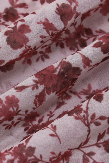 Robe fendue fleurie dos nu à lanières nouées