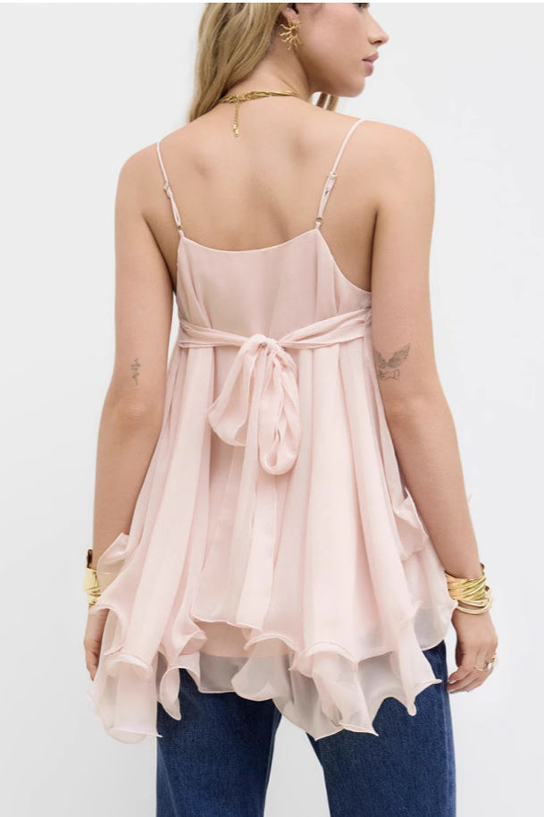 Canottiera informale con volant