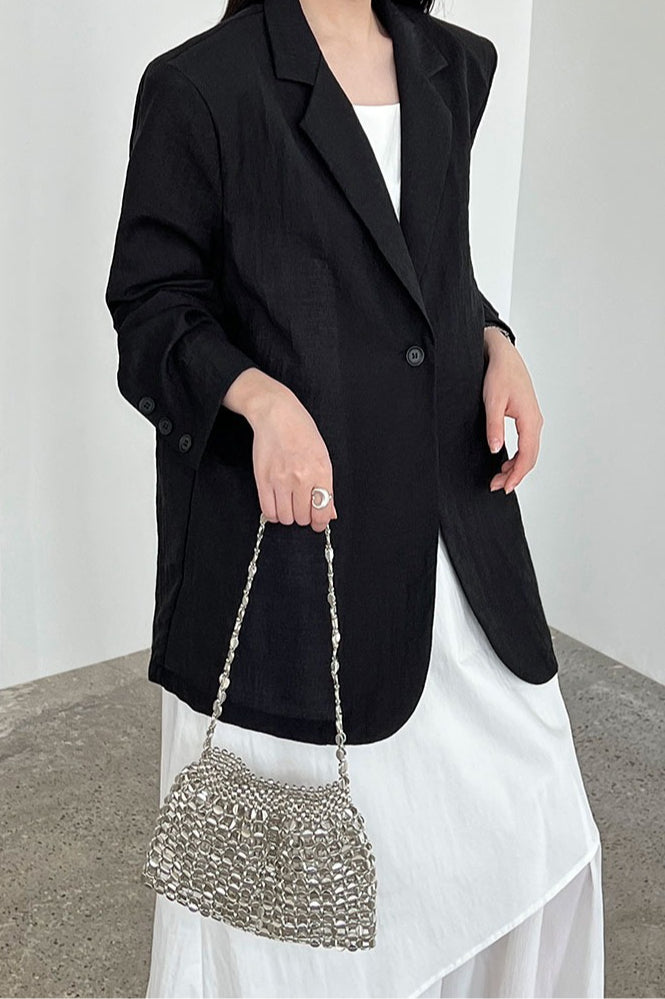 Blazer ligero con apariencia de lino